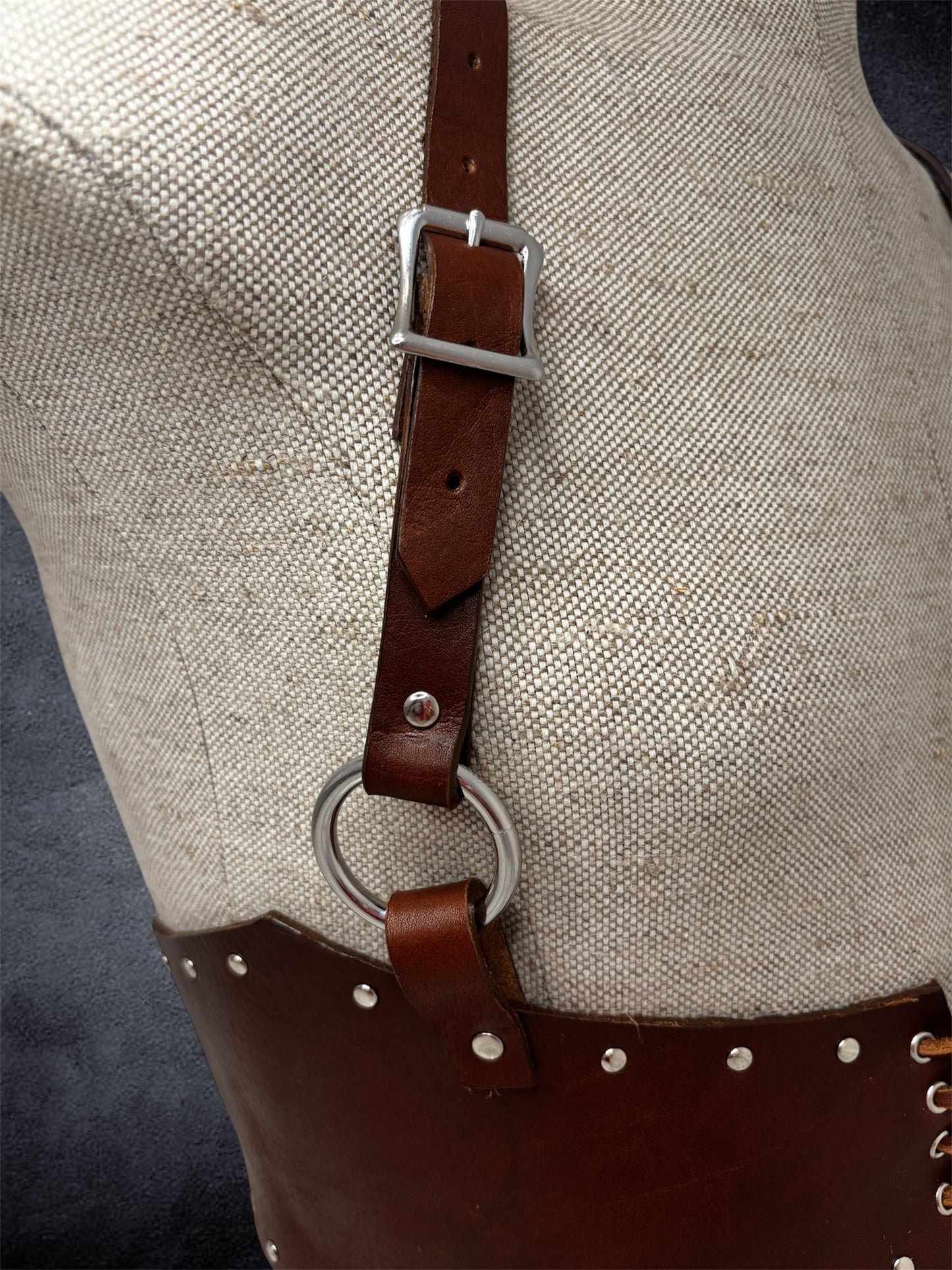Lace Up Harness (Dark Brown)